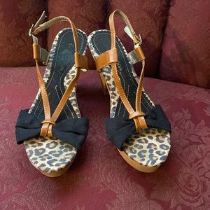 Wild Diva Strappy Leopard Heels